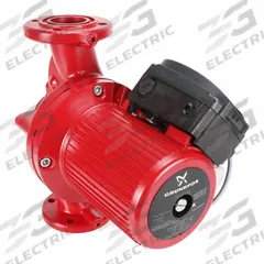 Circulating Pump: 1 51/125 hp HP, 230V AC, Cast Iron, 3, 53 ft Max. Head, 14 in Face to Face, Inline (MPN 96411613). Key specifications — Nameplate Voltage: 230V AC; Connection Type: Flange; Brand: GRUNDFOS; Includes Volute: Volute Included; Efficiency: Standard Efficiency; System Type: Potable Water.