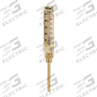 Industrial thermometer 0/+120°C probe 100 straight height 150